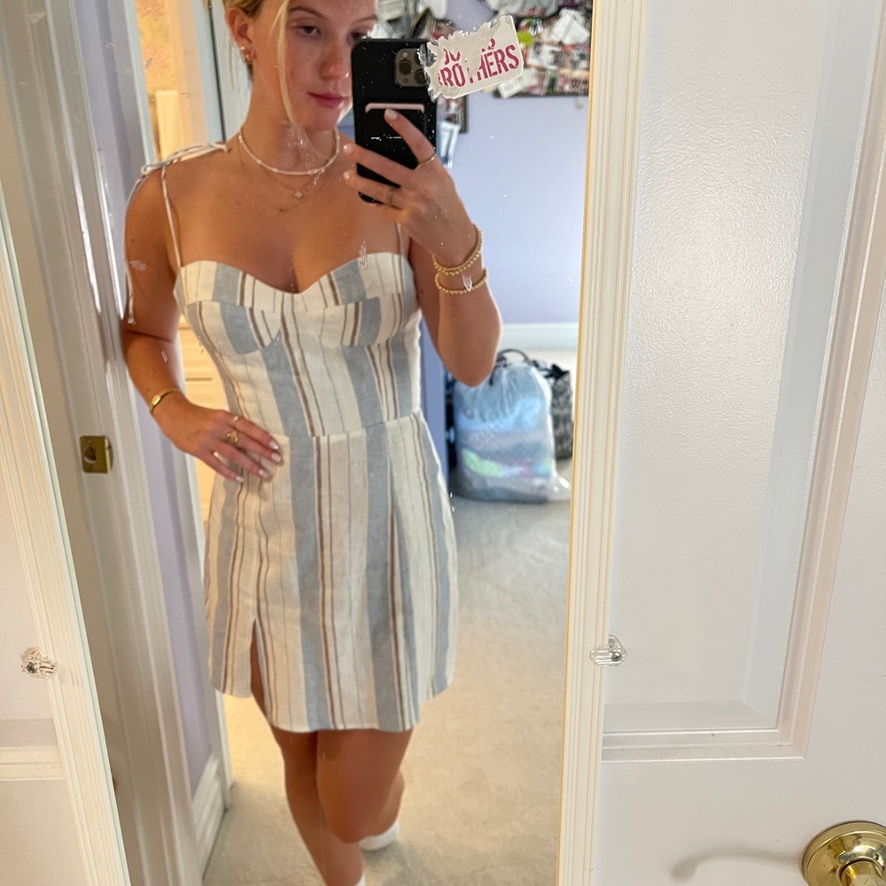 Linen Reformation dress